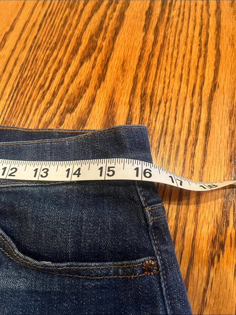 J. Crew Dark Blue Denim Mini Skirt with Frayed Hem